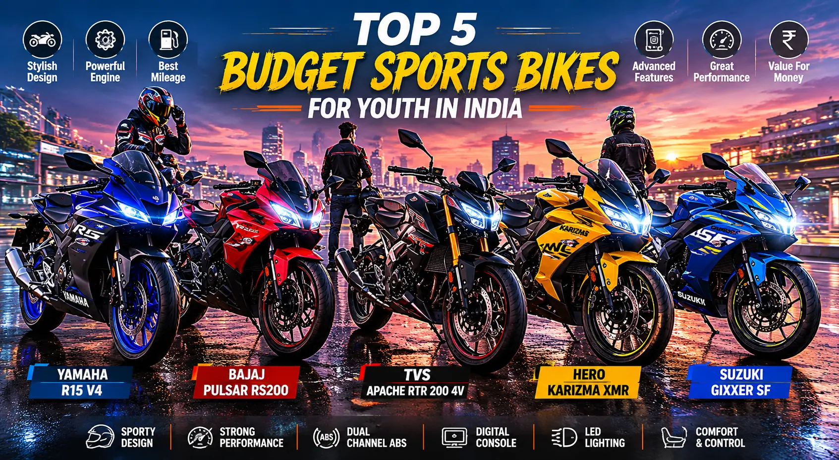 Top 5 Budget Sports Bikes For Youth In India: Best Affordable Performance Bikes in 2026